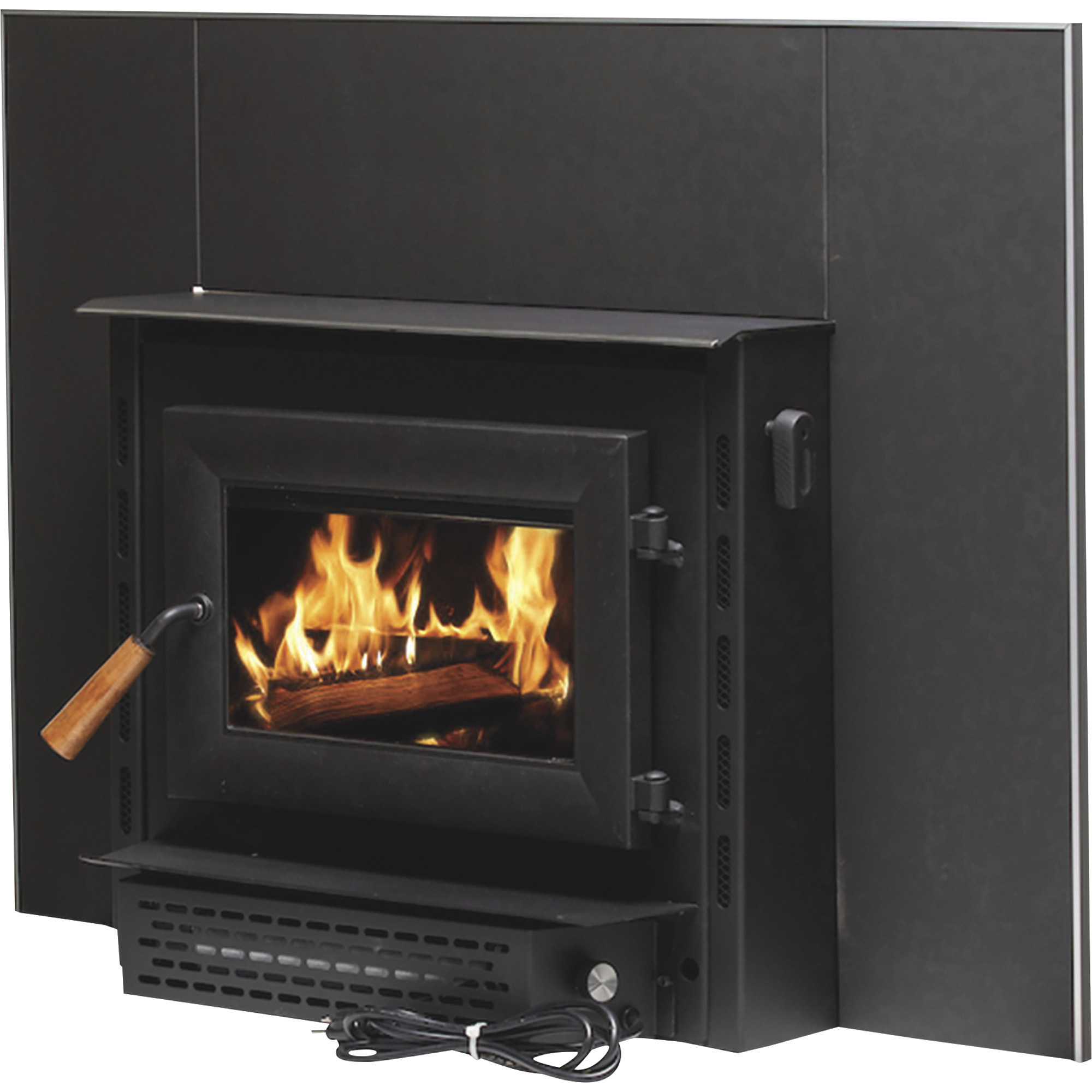 Vogelzang Plate Steel Wood Burning Fireplace Insert with Blower, 69,000
